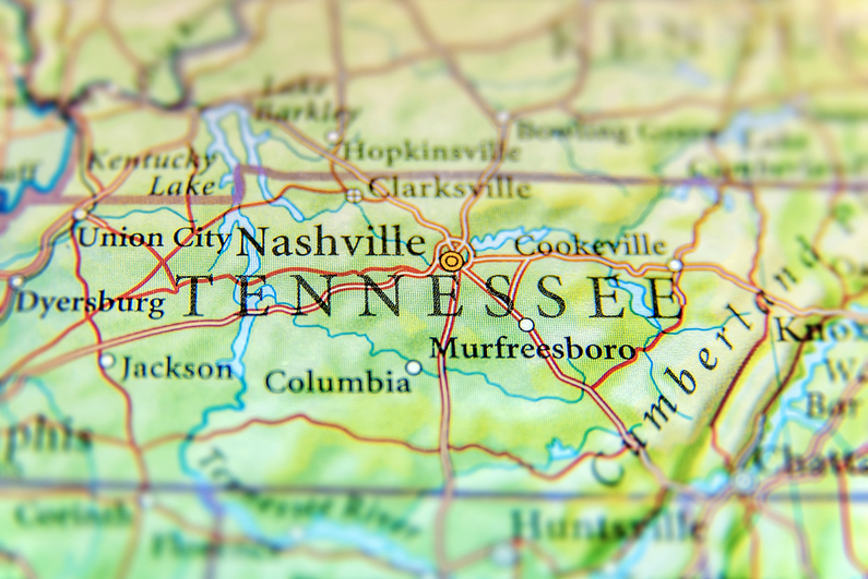 Map of Tennessee