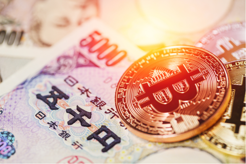 Bitcoin with Japanese currency