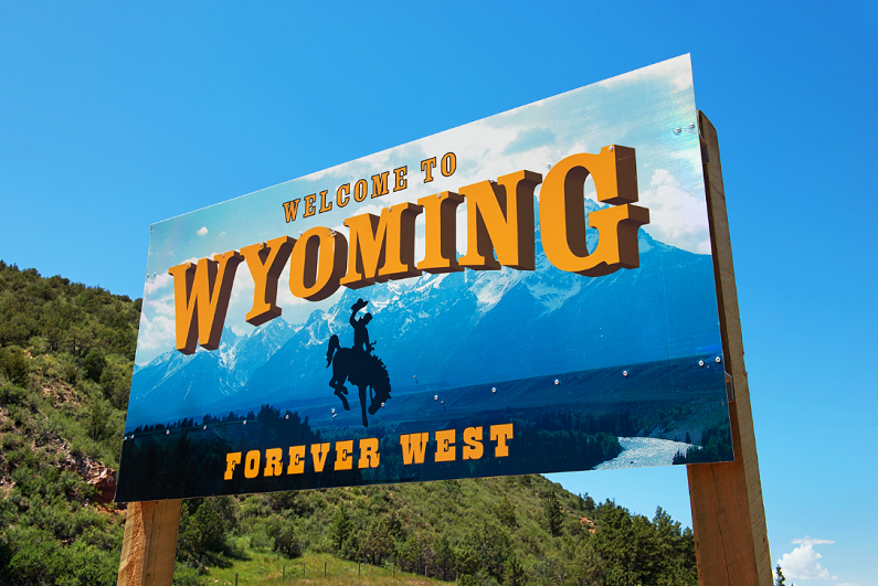 Wyoming state sign